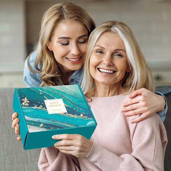 Stylish 50th Birthday Tote Bag Gift Set with Makeup Bag & Fun Accessories - Picture 6 of 7